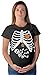 Tstars - Halloween - Pregnant Skeleton Xray Costume Maternity Shirt X-Large Black