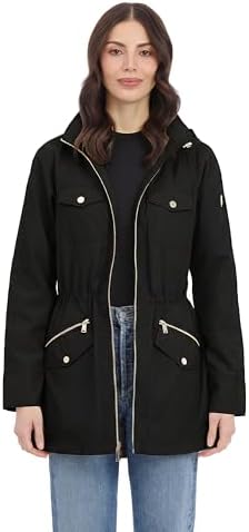 Amazon.com: Michael Michael Kors Women's Logo Lepaord Belted Hood