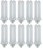 Pack of 10 PLT 26W GX24q-3 827, 26 Watt Triple Tube, 4 Pin Compact Fluorescent Light Bulb
