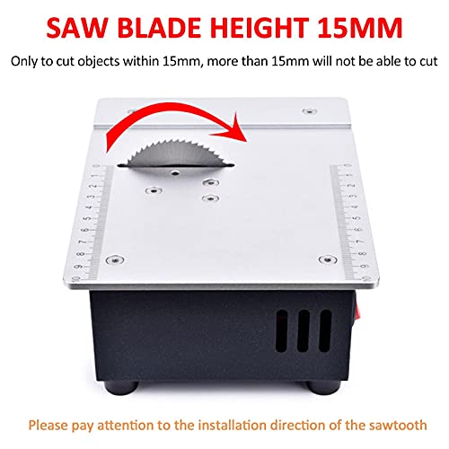 ZHJIUXING HO Mini TischkreissäGe Feinschnitt Modellbau,Kleine TischsäGe,Winkelschnitt,96W Gravierbare TischmüHle,Zum… – Bild 5
