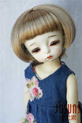 JD244 6-7inch 16-18CM Short BOBO Doll Wigs 1/6 YOSD Synthetic Mohair BJD Accessories (Brown)