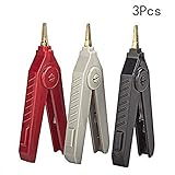 Yohii 3Pcs Gold-Plated Copper LCR Kelvin Test Clip