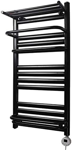 ステンレス タ タオルハンガー 電気タオル暖かい業者 浴室のインテリジェントな恒温防湿棚の乾燥滅菌調節可能な温度壁に取り付けられる壁掛けの壁掛け Color 100 Size Black 50cm 全国どこでも送料無料