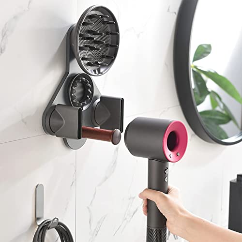 5-in-1 Compatible with Dyson Hair Dryer Holder Stand Organizer Wall Mount,  Vertical Installed Magnet Blow Drye