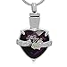 Beautiful Bereavement Cremation Urn Necklace for Ashes Always in My Heart Jewelry with Fill Kit and Velvet Bag