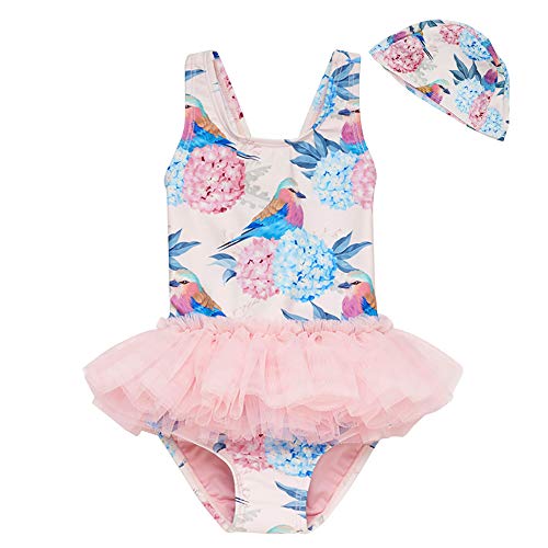 Baby Toddler Girl Swimsuit Unicorn Tutu Skirt Swimwear -One Piece Princess Swimwear Infant Bathing Suits for Girls Kids (Pink Tutu, 3-4T) - Thumbnail 7