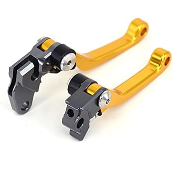 JFG RACING Billet Pivot Foldable Clutch Brake Lever For Suzuki RM125 RM250 96-03 Dirt Bike Motorcycle Gold