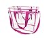 Largest Stadium Security Approved Clear Bag with Handles/Adjustable Strap / 12x12x6 / Transparent Gameday Tote for Men and Women (Purple)