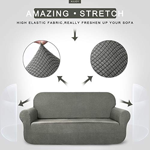 AUJOY Stretch Sofa Cover WaterRepellent Couch Covers Dog Cat Pet Proof