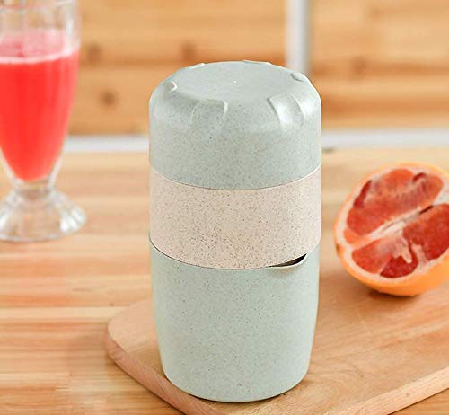 1PC Handheld Bottle Fruit Squeezer - Hand Juicer Citrus Orange Squeezer Manual Lid Rotation Press Reamer for Lemon Lime Grapefruit with Strainer and Container MZ