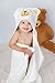 Hooded Baby Towel, Baby Hooded Bath Towel, Baby Hooded Animal Bath Towel - Large Hooded Baby Bath Towel by Bugie - Bamboo Fiber, Highly Absorbent, High Durability, Embroidered Bear Hood, Ultra Soft