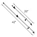 Leader Accessories Adjustable Bimini Top Rear Support Poles Universal Fit for 3-4 Bow Bimini Tops 1