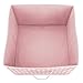 mDesign Medium Soft Fabric Nursery/Playroom Closet Storage Organizer Bin Box with Front Handle for Cube Furniture Shelving Units - Holds Toys, Clothes, Diapers, Bibs, 4 Pack, Pink/White Polka Dot