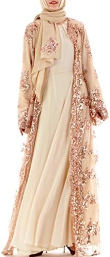 Muslim Long Sleeve Robe Gowns Women Plus Size Cardigan Islamic Prayer Tunic