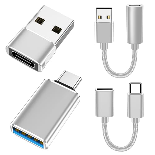 xiwxi [4 Pack【USB-C to USB-A】&【USB-A to