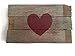 5 x 9 inch Small, Primitive, Rustic, Hand Painted, Red Heart Sign on Reclaimed Barn Wood, for Wall Hanging, Love, Valentine's Day Decor, Photo Prop, mothers day Gift