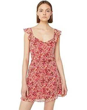 Mango Women's Floral Ruffled Dress