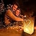 20 pcs White Luminary Bags, Candle Bag with Big Heart Design, Durable and Reusable Fire-Retardant Cotton Material Paper Lantern Bags for Wedding Valentine Reception Engagement Marriage Proposal Event