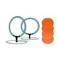 Wisechoice Deluxe Target Ring Game Horseshoes with Frisbee Twist for Ages 8 Years and up