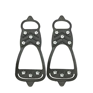 Ice Snow Grips, Silicone Crampons Ice Grips Cleat Shoes Covers,Anti Slip Winter Ice Grippers Universal Stretch fit Snow…