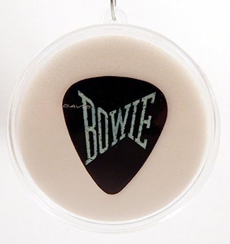 David Bowie Guitar Pick #6/12 With MADE IN USA Christmas Tree Ornament Capsule