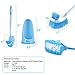 Toilet Bowl Brush and Holder Set for Bathroom Storage, Super Long 17 inch 2 in 1 Toilet Brush with Under Rim Brush and Antislip Handle, Comes with Cleaning eBook