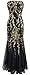 Angel-fashions Women's Sequin Strapless Paillette Tree Branch Tulle Mermaid Evening Dress