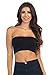 Kurve Seamless Bandeau Tube top - UV Protective Fabric, Rated UPF 50+ (Non-Padded) Made in USA, Black/Nude Set, Medium/Large