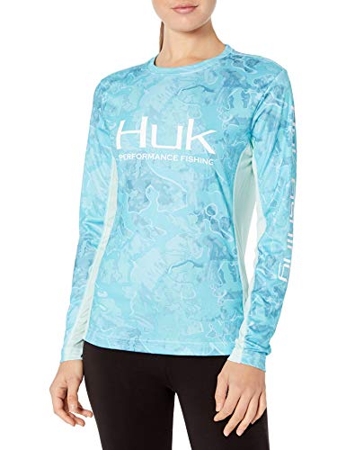 Huk Womens Subphantis Icon X Long Sleeve Shirt | Long-Sleeve Performance Shirt…
