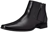 Calvin Klein Men's Beck Leather Boot, Black, 11 M US