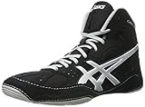 Asics Men's Cael V6.0 Wrestling Shoe,Black/Silver,10 M US