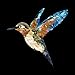 Jacamow Guitar and Bass Instrument Inlay Sticker Hummingbird