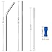 Set of 8 Stainless Steel Drinking Straws(10.5 inch)and Silicone Silencers,For 30 oz Tumblers