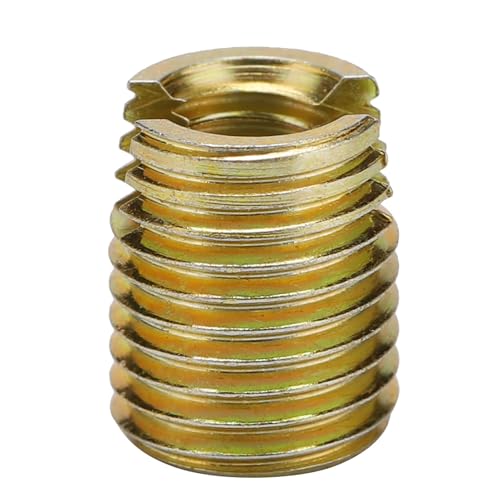 20Pcs 302 Carbon Steel Self Tapping Thread Insert Accessories M12 Threaded Bushing Up to 8 M5 Internal (Inside M10*1.5 Outer M14*1.5 Length 18mm)
