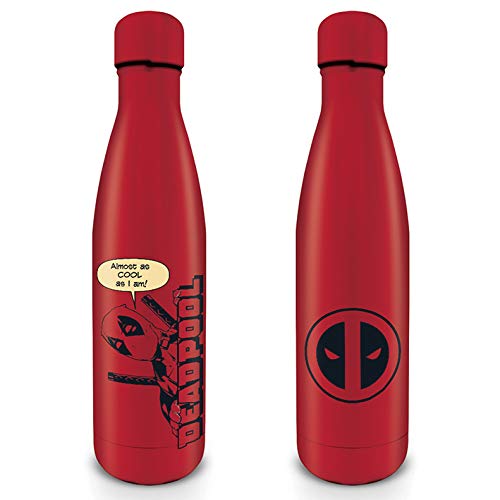 Marvel MDB25394 500 ml Unisex Adult Deadpool Steel Water Bottle, Multi-Colour, 26 cm