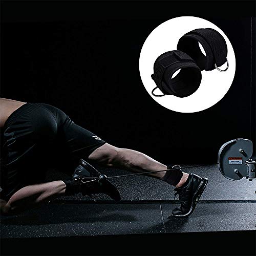 JXLLC Premium Fitness Ankle Straps,for Cable Machines Double D-Ring Adjustable Neoprene Premium Cuffs to Enhance Legs, Abs & Glutes for Men & Women-(Red)