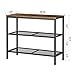 KICODE Console Table Sofa Table Entryway Industrial Side Table with 2 Iron Mesh Storage Shelves for Living Room Corridor and Bedroom