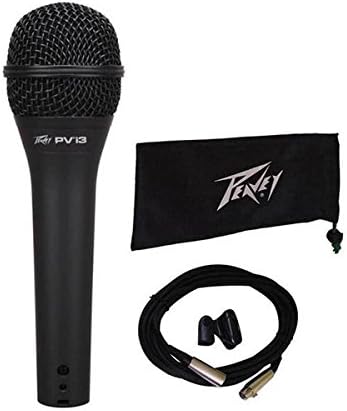 Peavey PVI100 Cardioid Dynamic Microphone - Includes 6m XLR Cable, Mic Clip and Carrying Bag