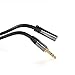 KabelDirekt – 20ft – Headphone Extension Lead Cable, 3.5mm connectors (aux Audio Cable, Male Jack Plug/Female Jack, Practically Break-Proof Metal casing, Perfect for Headphones, Black)
