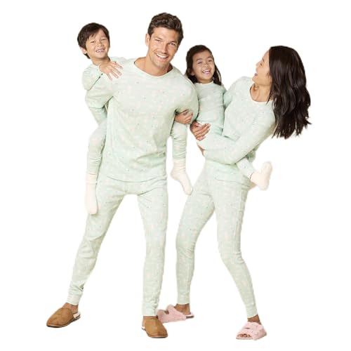 Amazon Essentials Men's Knit Pajama Set, Mint Green