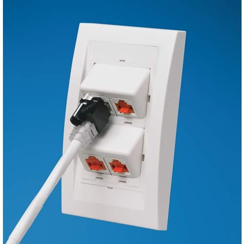 Recessed RJ45 Plug Lock-in Devices and One Installation ... rj45 connector cat 6 modular plug 