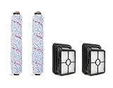 Fette Filter - Brush Roll Compatible with Bissell 1868 and 1866 Vacuum Filter. Compatible with Part # 1608683,160-8683, 1608684. Compatible with Bissell Crosswave. (Combo Pack)