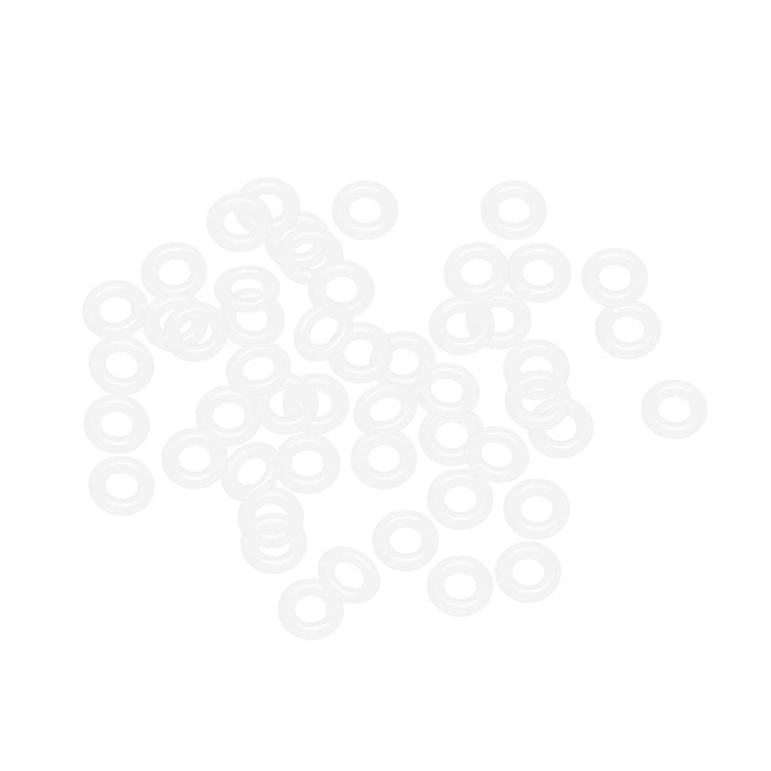 sourcing map Silicone O-Rings, 9mm OD 4.2mm ID 2.4mm Width VMQ Seal Gasket for Compressor Valves Pipe Repair, White, Pack of 50
