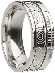 Celtic Symbol Wedding Band Celtic Spiral 10k White Gold Size 7