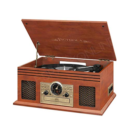 Victrola Classic 6-in-1 3 Speed Turntable with Bluetooth Mahogany VTA-220B
