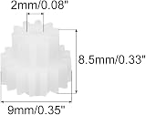 sourcing map 50Pcs 16 Teeth Plastic Double Gears 0.5 Module for RC Car DIY view 2