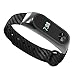 Compatible for Mi Band 2 Strap Replacement Protective Shell Carbon Fibre Wristbands Bracelet Bands Compatible for Xiaomi Mi Band 2 (Black)