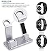 YoFeW Apple Watch Stand Aluminum 4 in 1 Apple Watch Charger Dock Accessories for AirPods Charging Docks Stand for Apple Watch Series 3/2/ 1/ AirPods/iPhone 8/8 Plus/ 7/7 Plus /6s iPad Silver