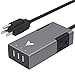 MAKETECH Compact Aluminum 2-Outlet Travel Power Strip with 3 USB Charging Ports (Space Gray)