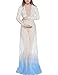 Saslax Women's Off Shoulder Ruffle Sleeve Lace Maternity Gown Maxi Photography Dress
